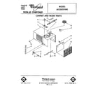 Whirlpool ACC602XW0 cabinet and front parts diagram