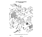 Whirlpool ACC602XT0 unit and air flow parts diagram