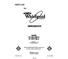 Whirlpool ET16EP1PWR0 front cover diagram