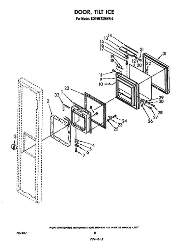 Door, tilt ice