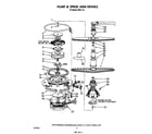 Roper 8587L10 pump and spray arm diagram