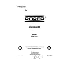 Roper 8567L10 front cover diagram