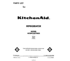 KitchenAid 4KSRF22DTW00 front cover diagram
