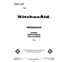 KitchenAid KLRF15XTWH00 front cover diagram