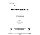 KitchenAid KSRF42DTX00 front cover diagram