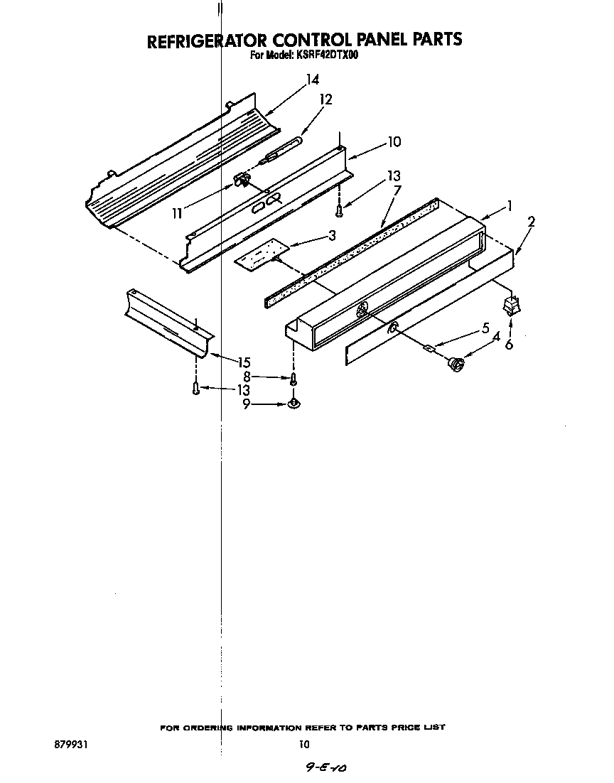 REFRIGERATOR CONTROL PANEL