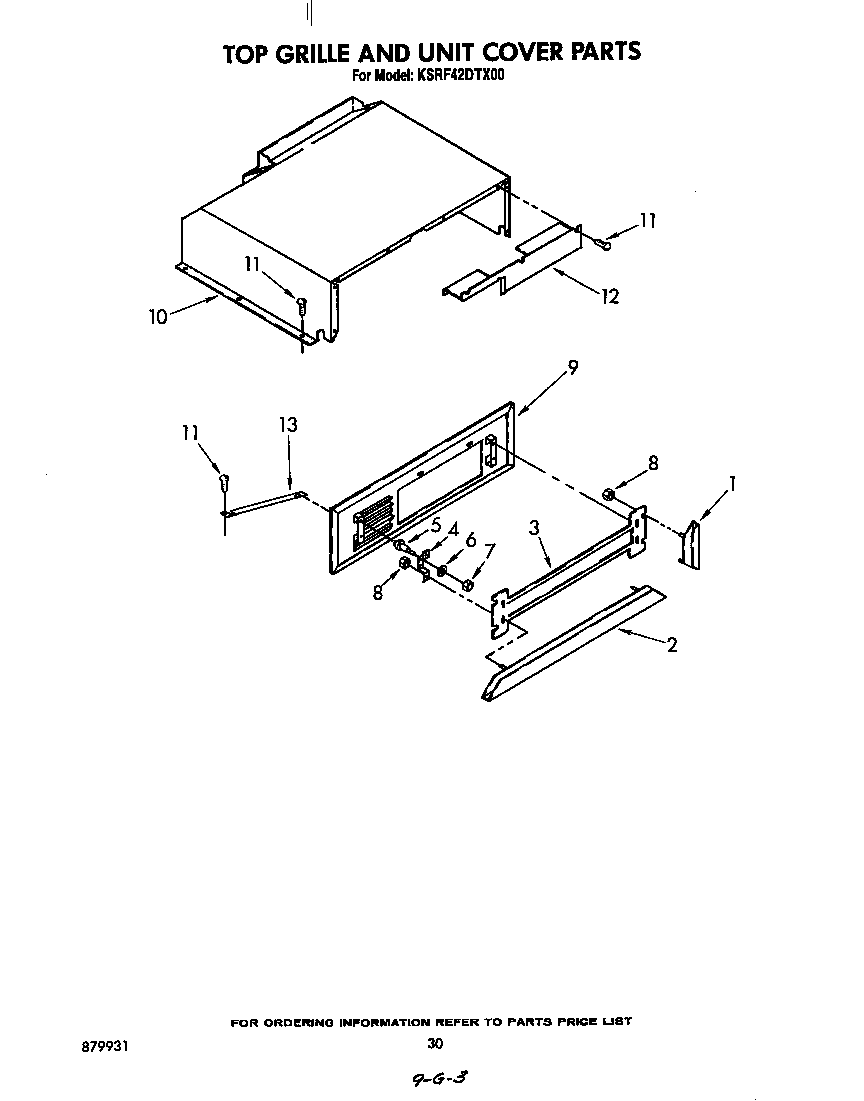 Top grille and unit cover
