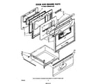 Whirlpool RM988PXLW0 door and drawer diagram