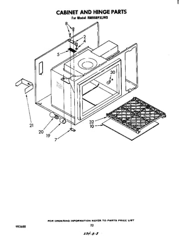 Cabinet and hinge