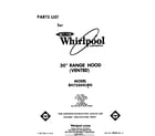 Whirlpool RH7330XLW0 cover diagram