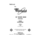 Whirlpool RH2030XLW0 cover diagram