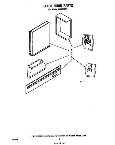 Range hood parts