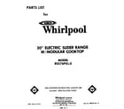 Whirlpool RS576PXL0 front cover diagram