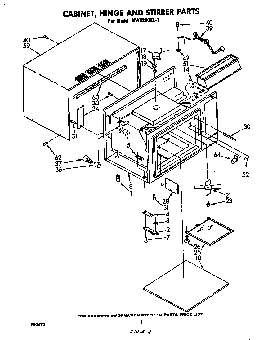 CABINET, HINGE AND STIRRER