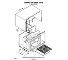Whirlpool MW8450XL0 cabinet and hinge diagram