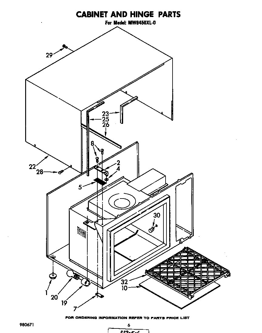 Cabinet and hinge