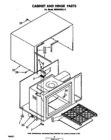 Cabinet and hinge