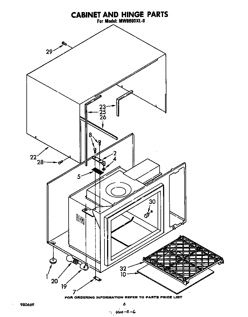 Cabinet and hinge