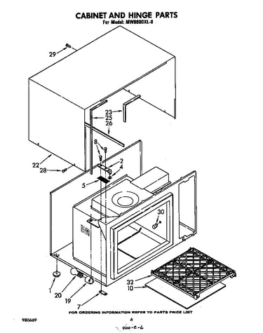 Cabinet and hinge