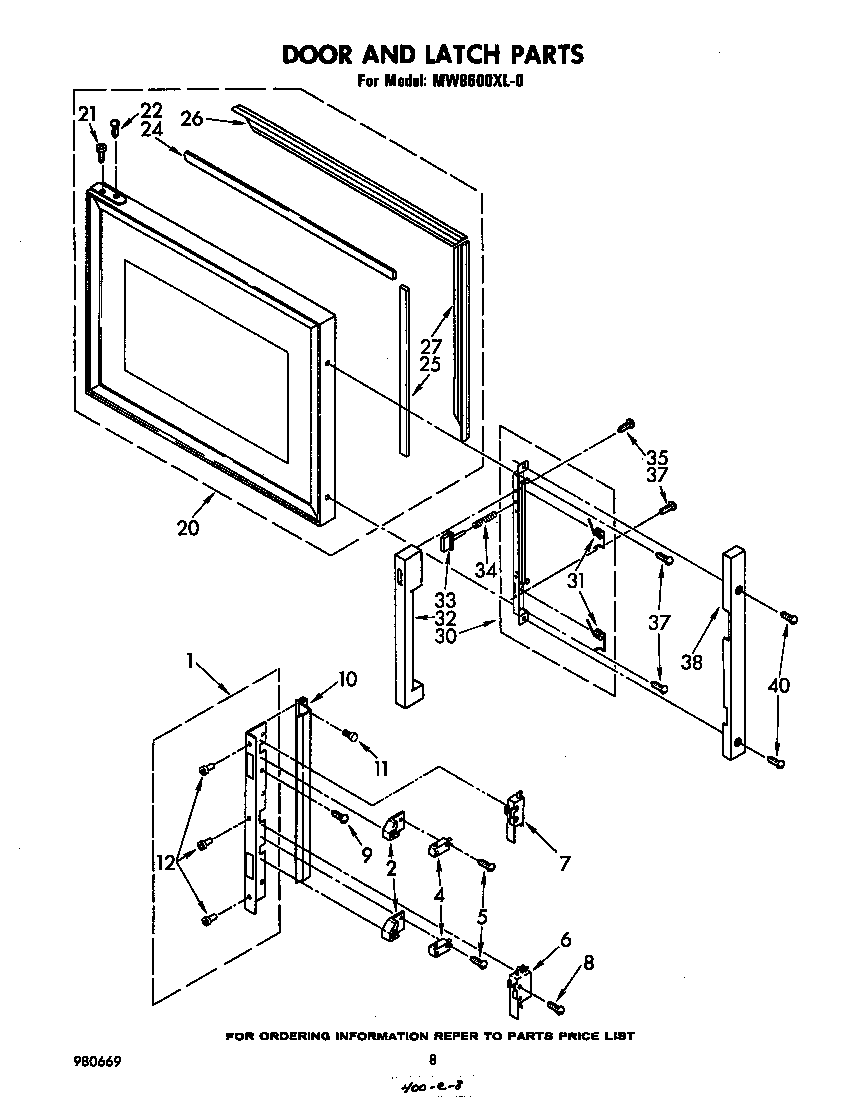 Door and latch