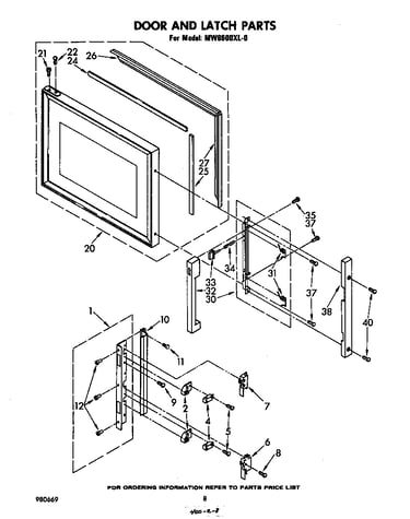 Door and latch