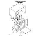 Whirlpool MW8300XL0 cabinet and hinge diagram