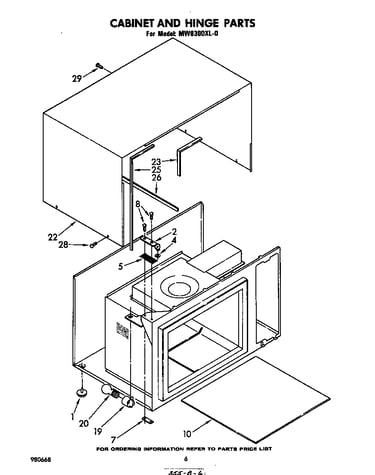 Cabinet and hinge