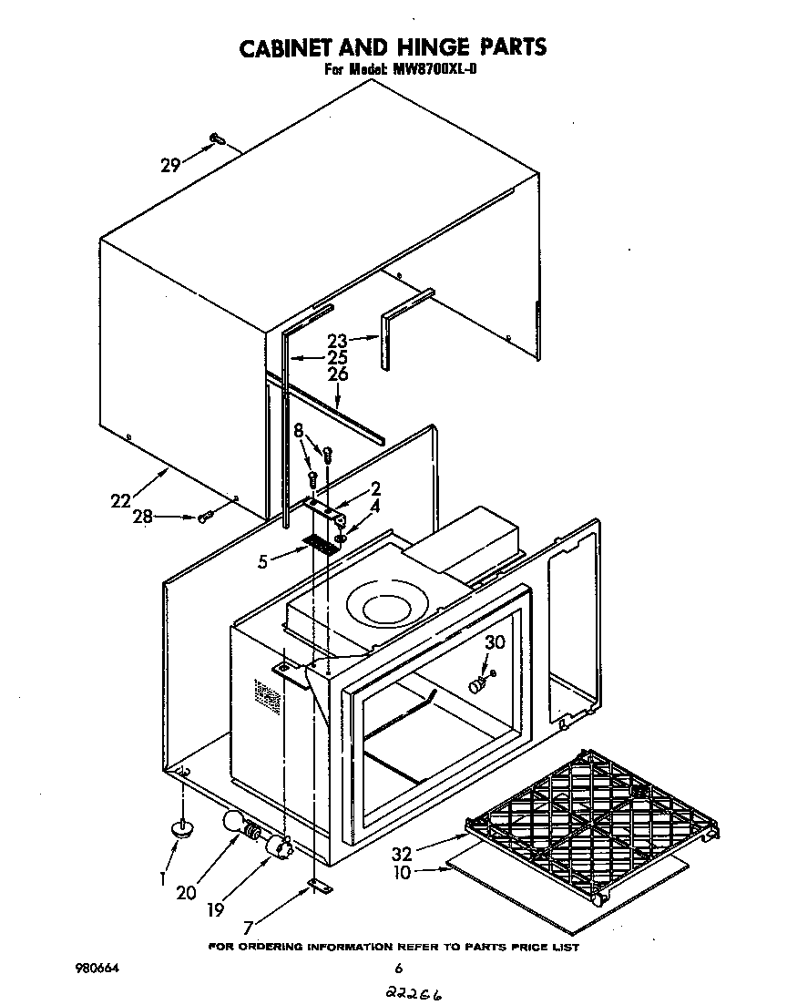 Cabinet and hinge