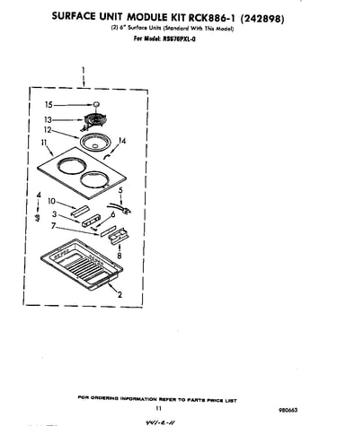 Surface unit kit rck886-1