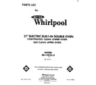 Whirlpool RB170PXL0 front cover diagram
