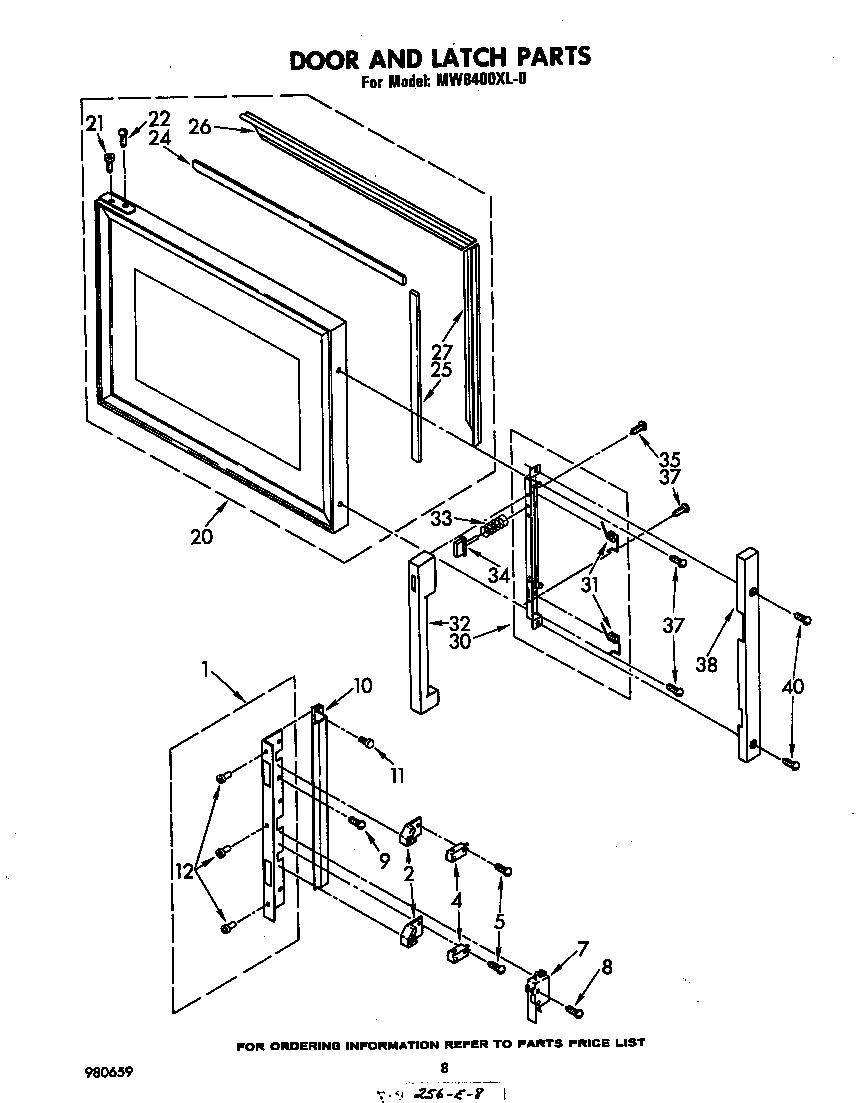 Door and latch