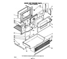 Whirlpool RF4400XLW0 door and drawer diagram