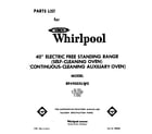 Whirlpool RF4900XLW0 front cover diagram
