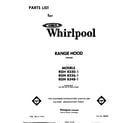 Whirlpool RGH83361 cover diagram