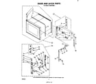 Whirlpool RJM75001 door and latch diagram
