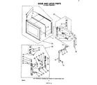 Whirlpool RJM74501 door and latch diagram