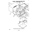 Whirlpool RJM74501 cabinet, hinge and stirrer diagram