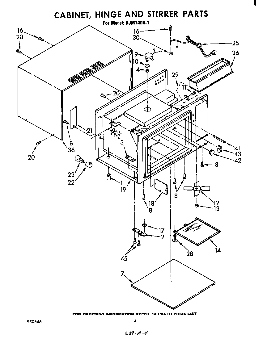 CABINET, HINGE AND STIRRER