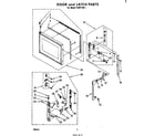 Whirlpool RJM71001 door and latch diagram