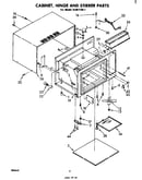 Cabinet, hinge, and stirrer