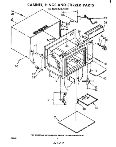 Cabinet, hinge and stirrer