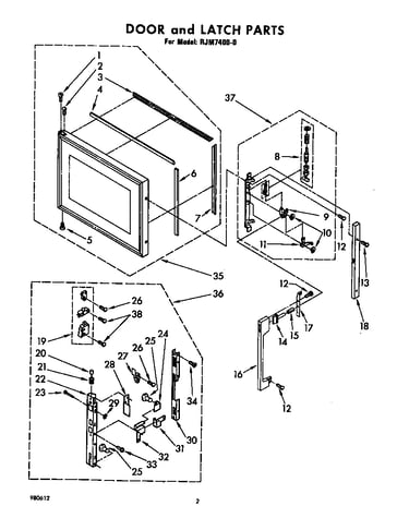 Door and latch