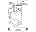 Whirlpool RGE3010W1 door and drawer diagram