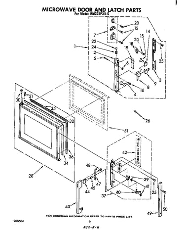 Microwave door and latch
