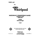 Whirlpool RM955PXKW0 front cover diagram