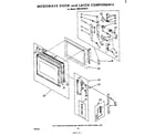 Whirlpool RM973PXKT0 microwave door and latch diagram