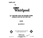 Whirlpool RB130PXK0 front cover diagram