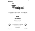 Whirlpool RS6700XKW0 front cover diagram