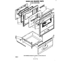 Whirlpool RM975PXKW0 door and drawer diagram