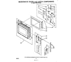 Whirlpool RM975PXKW0 microwave door and latch diagram